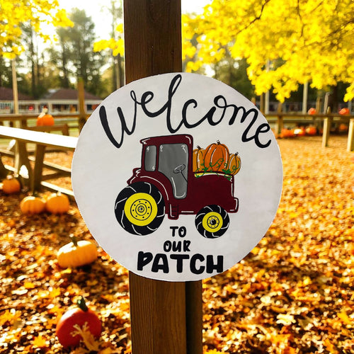 "Our Patch" Fall Door Hanger Wall Art